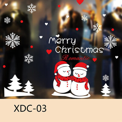 

Christmas Snowman Tree Snowflake Window Sticker Static Home Kids Room Decor