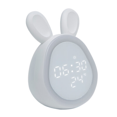 

Cute Rabbit Alarm Clock Multi-Function Digital Display Alarm Clock Rechargeable Alarm Clock With Bedside Night Light