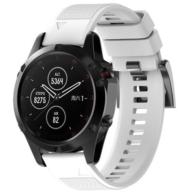 

〖Follure〗Replacement Silicagel Soft Band Quick Install Band For Garmin Fenix 5 Plus BK