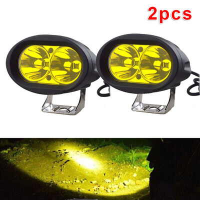 

2pcs Amber LED Headlight Work Light Spot Beam Off Road 2000LM 10-30V 20W Set Kit