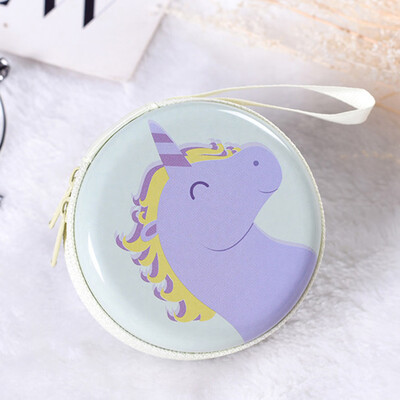 

Animals Action Figure Printed Cartoon Unicorn Mini Zipper Earphone Bag Coin Purse Pendants Bag Packet Kids Lovely Doll
