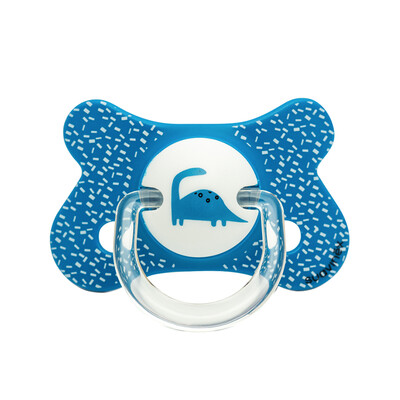 

Suviniex imported baby pacifier latex nipple thumb type infant pacifier 4-18 months blue dinosaur