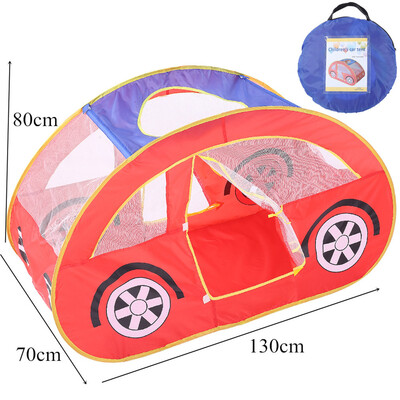 

YIWULA Folding Children Kids Play Red Car Tent InOutdoor Toy House Boys Girls