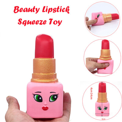 

〖Follure〗Hot Soft Beauty Lipstick Slow Rising Squeeze Relieve Stress Toy