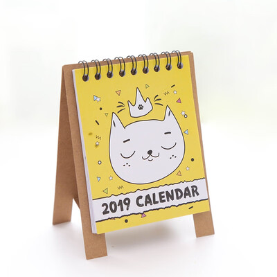 

New Year Mini Paper Flamingo 2019 Calendar Desk Planner Schedule Diary Office Supplies Stationery