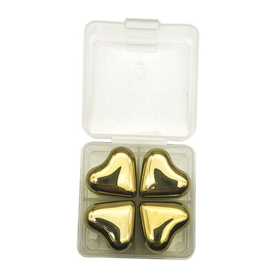

Heart-type Frozen Stone Stainless Steel Frozen Stone Natural Frozen Stone For Whisky Bar Supplies 4PCS6PCS