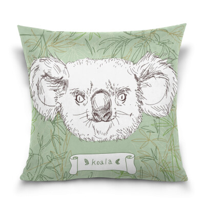 

ALAZA Throw Pillow Cover 16 X 16 inch Christmas Gift Cushion Cover with Koala Printed Pillowcase