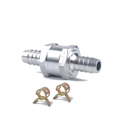 

3PCSSet 12MM 12" Aluminium Alloy Fuel Non Return Check Valve One Way Petrol Diesel w 16mm Spring Clip