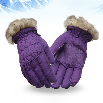 

Kids Ski Gloves Winter Windproof Anti-slip Cycling Warm Waterproof Five Finger