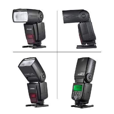 

Andoer AD560 IV 24G Wireless Universal On-camera Slave Speedlite Flash Light GN50 LCD Display for Canon Nikon Olympus Pentax for