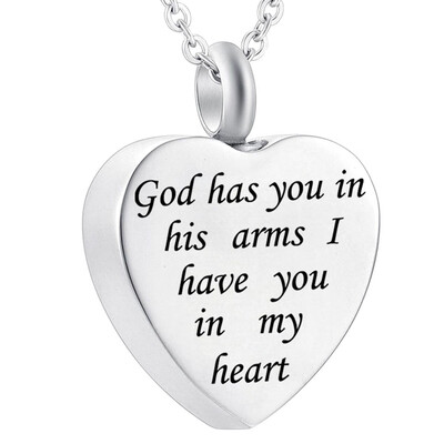 

Lettering Heart Memorial Keepsake Pendant Necklace Jewelry Commemorative Gift