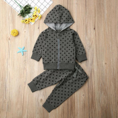 

US Toddler Baby Girl Boy Clothes Hoodie Sweatershirt TopsLong Pants Outfits Set