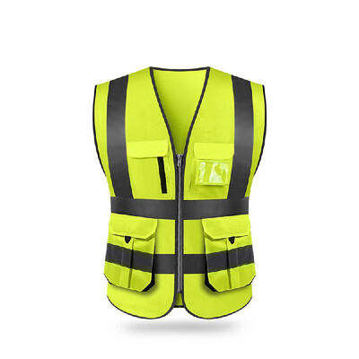 

SFVest High Visibility Reflective Safety Vest Reflective Vest Multi Pockets Workwear Security Working Clothes Day Night Motorcycl