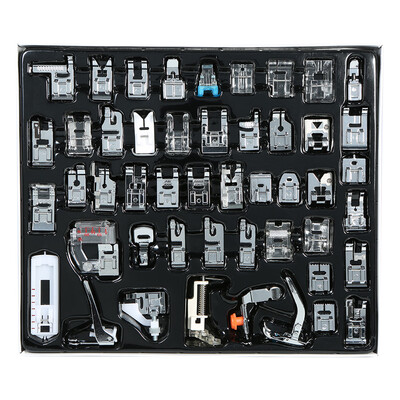 

48pcs Professional Domestic Sewing Machine Presser Foot Set Hem Foot Spare Parts Accessories for Brother Singer Feiyue Janome