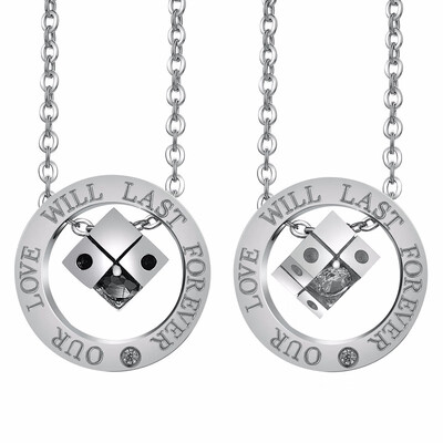 

Yoursfs New Fashion Round Stainless Steel Necklaces for Couples Jewelry