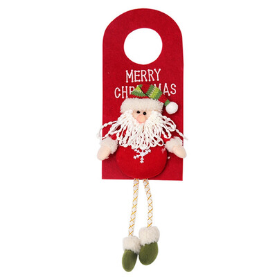 

Xinleijd Christmas door handle pendant doorplate cute English letters Santa Claus snowman bear snowflake