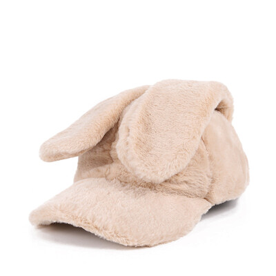 

Autumnwinter hat womens plush rabbit ear baseball cap day is sweet cute cap student ear protection warm hat