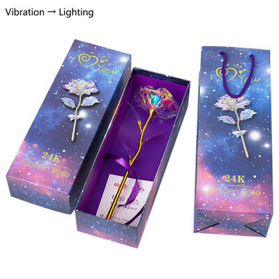 

Dropshipping 24K Foil Plated Gold Rose Flowers With Gift Box For Women Girl Wedding Decor Valentines Day Gift Christmas Present