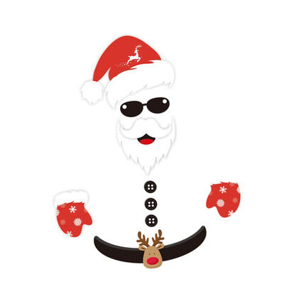 

Christmas Wall Sticker Self-adhesive Wall Decals Removable Wall Craft Murals Festival DIY Home Decorations