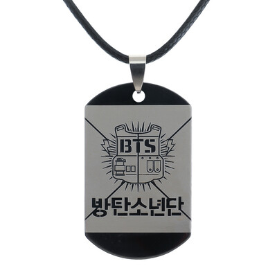 

BTS Bangtan Boys Love Yourself ANSWER Fashion Sexy Vintage Black Necklace Kpop Pendant Leather Choker Necklace