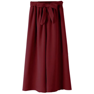 

Women Casual Loose Wide Leg Pants Vintage Elastic Waist Trousers Casual Cotton Oversized Solid Long Pants