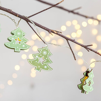 

〖Follure〗Christmas Tree Shape 10 LED String Lights Warm White Party Home Decoration
