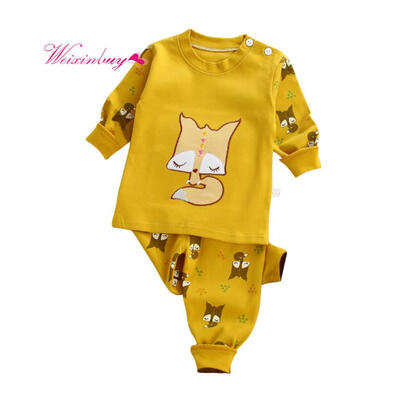 

Children Clothing Set Baby Girl Underwear Autumn Long Sleeve Cartoon T-shirt Pants Fashion Boy Clothes Set Children Clothing