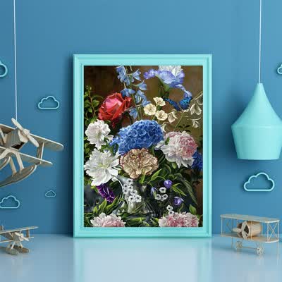 

Toponeto Embroidery Paintings Rhinestone Pasted DIY Diamond Painting Cross Stitch 5D