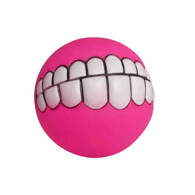 

8cm Grinning Teeth Sound Ball Pet Dog Puppy Squeaky Chew Toys Bite-resistant Dog Squeaker Ball