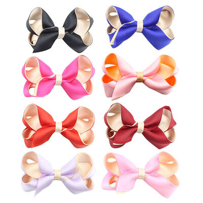 

8PCSSet Random Color Double Layer Children Bowknot Girls Hairpins Hair Clips Colorful Barrettes Kids Headwear