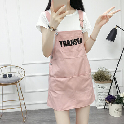 

Women Mini Skirt College Style Candy Color Short Skirt Letter Print Big Pocket Mini Skirt For Girl Clothing