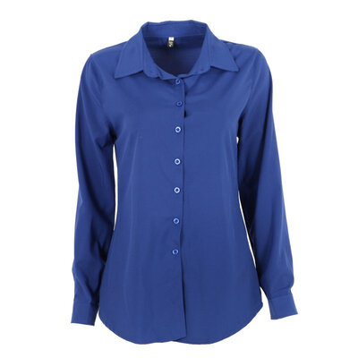 

Womens Ladies Slim Fit Long Sleeve Cotton Casual Blouse Shirt Top Fashion Blouse