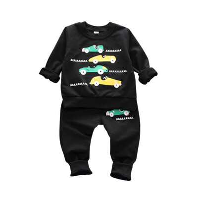 

Baby Clothes Set Long-Sleeved Sweater Casual Pants Autumn Two-Piece New Baby Cartoon Casual Clothes