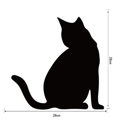 

〖Follure〗Cute Cat Fashion DIY 3D Mirror Wall Sticker Big Watch Home Decor Art