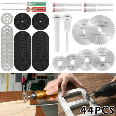 

44 pcs Practical Diamond Resin Cutting Disc Saw Blade Grinding Wheel Set for Rotary Tool Kit