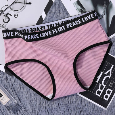 

Top Quality New Letter Panties Women Patchwork Sexy Briefs Soft Cotton Underwear Bottom Loungewear