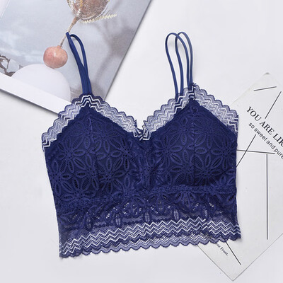 

Sexy Transparent Underwear Top Lace Lingerie Women Contrast Color Strappy One-piece Padded Basic Ladies Camisoles lace top