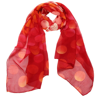 

Gobestart Women Lady Shawl Chiffon Dot Rectangle Scarf Scarves Gauze Kerchief