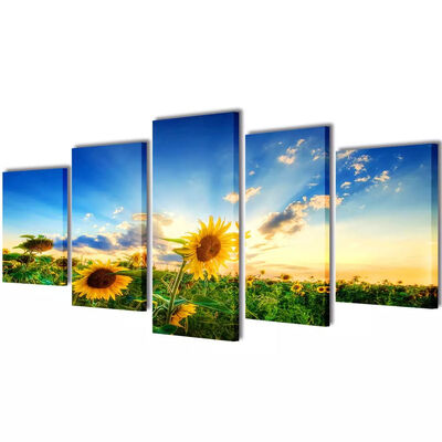 

Canvas Wall Print Set Sunflower 39" x 20