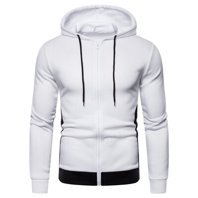 

Toponeto Men Zipper Splicing Button Pullover Long Sleeve Hooded Sweatshirt Tops Blouse