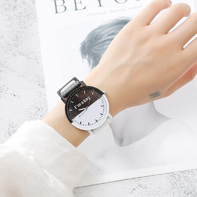 

Korean fashion belt watch female student trend mens belt watch ladies watch mens couple quartz watch Im a boy