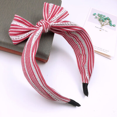 

New Fashion Baby Fashion Girls Cross Striped Design Headband Headwear Apparel Photography Prop Party Birthday Gift