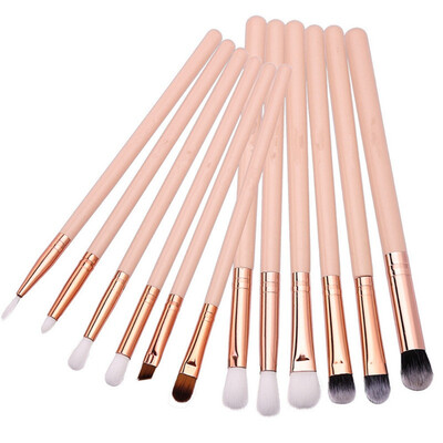 

12pcs Eyeshadow Makeup Brushes Eyes Cosmetics Brush Blending Make Up Brushes Soft Synthetic Hair In Hold Pro pinceaux maquillage