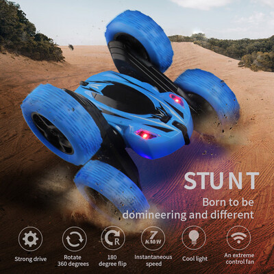 

〖Follure〗Kids 360° Rotate Stunt Car Model RC 4WD High Speed Remote Control Off-road Toy