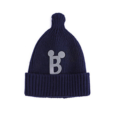 

Autumn Winter New Newborn Baby Boys Girls Wool 5 Colors Hat Lovely Warm Comfortable Alphabet Printed Knitted Wool Hemming Hats