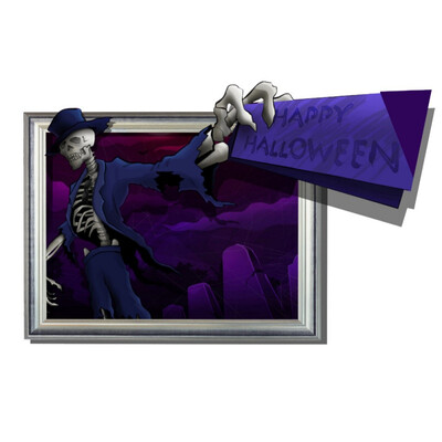 

New 3D Wall Stickers HD 780580mm Halloween Ghosts Home Decor Room Decoration PVC Christmas Gift 6 Colors