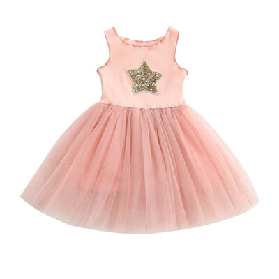 

Kids Dresses For Girls Casual Wear Bling Star Girl Dress Children Boutique Clothing Tutu Baby Girls Clothes