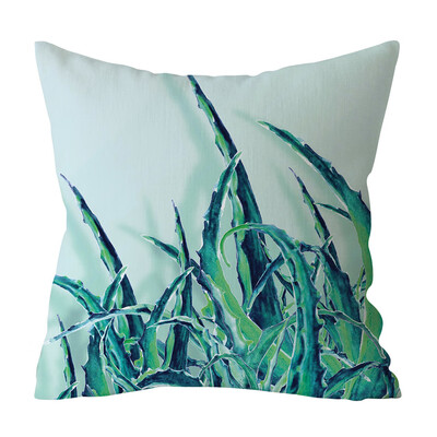 

〖Follure〗Green Leaf Printed Pillow Case Polyester Sofa Car Cushion Cover Home Decor