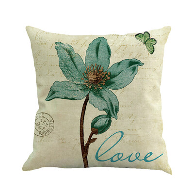 

Vintage Flower Style Pillow Case Bed Sofa Square Throw Cushion Cover Home Decor