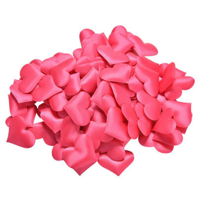 

100pcs Artificial Padded Fabric Love Heart Petals Wedding Party Decorations DIY Scrapbook Gift Box Christmas Decoration Crafts